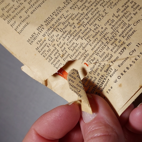 1962 Vintage "The Workbasket" Number 7 Volume 27 April 1962 - Picture 7 of 12